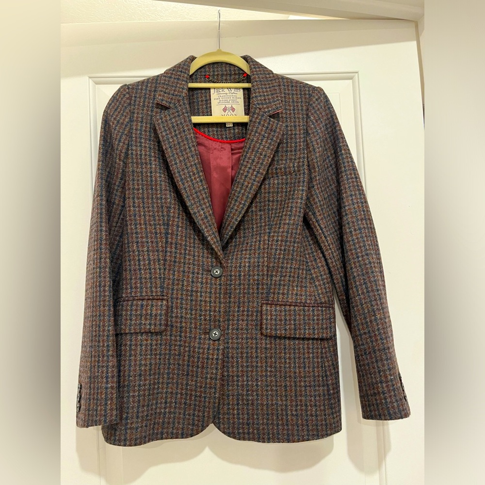 Jack Wills Moon Tweed Wool Blazer